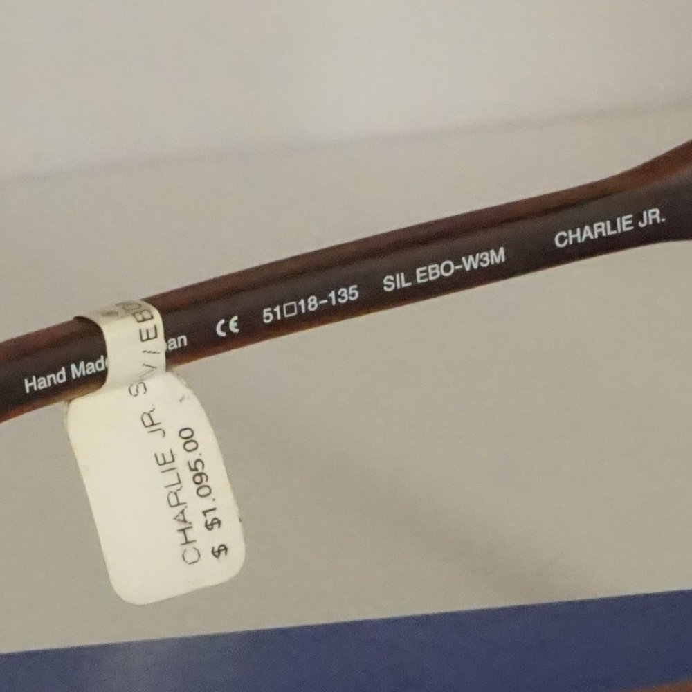 New MORGENTHAL FREDERICS Charlie natural Wood  titanium Eyeglasses   $1300 - Picture 6 of 11